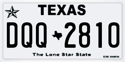 TX license plate DQQ2810