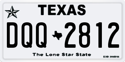 TX license plate DQQ2812