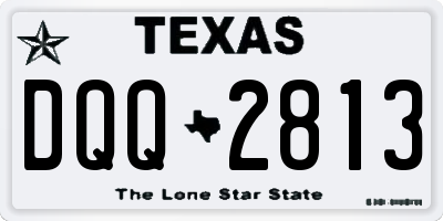 TX license plate DQQ2813