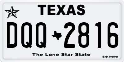 TX license plate DQQ2816
