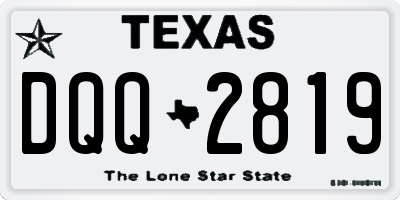TX license plate DQQ2819