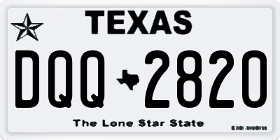 TX license plate DQQ2820