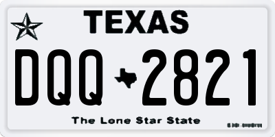 TX license plate DQQ2821