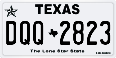 TX license plate DQQ2823