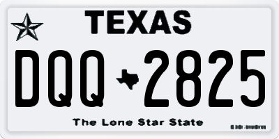 TX license plate DQQ2825