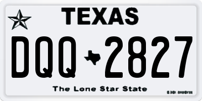 TX license plate DQQ2827