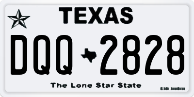 TX license plate DQQ2828