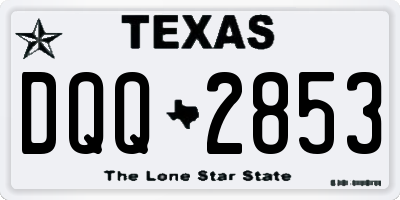 TX license plate DQQ2853