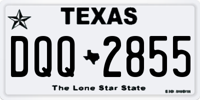 TX license plate DQQ2855