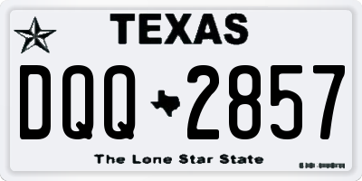 TX license plate DQQ2857