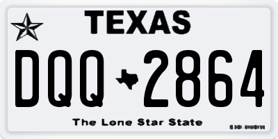 TX license plate DQQ2864