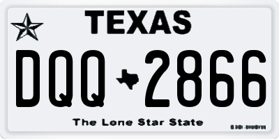 TX license plate DQQ2866
