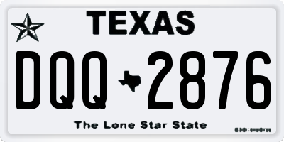 TX license plate DQQ2876
