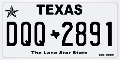 TX license plate DQQ2891