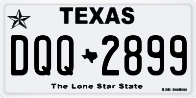 TX license plate DQQ2899