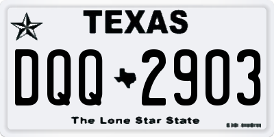 TX license plate DQQ2903