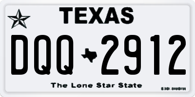 TX license plate DQQ2912