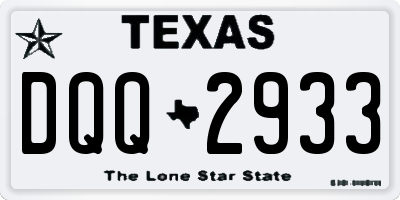 TX license plate DQQ2933