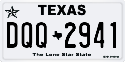 TX license plate DQQ2941