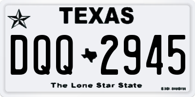 TX license plate DQQ2945