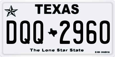 TX license plate DQQ2960