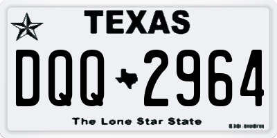 TX license plate DQQ2964