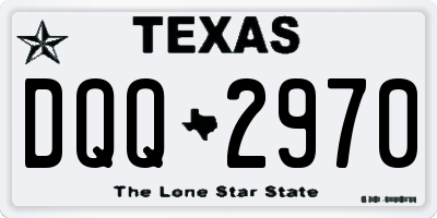 TX license plate DQQ2970