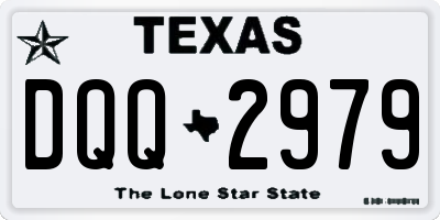 TX license plate DQQ2979