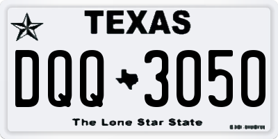 TX license plate DQQ3050