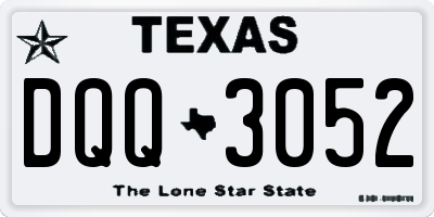 TX license plate DQQ3052