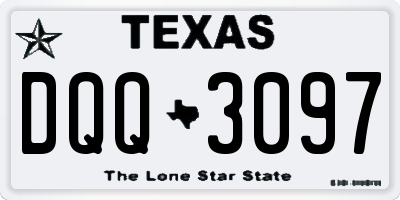 TX license plate DQQ3097