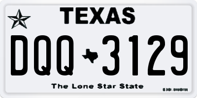 TX license plate DQQ3129