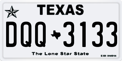 TX license plate DQQ3133