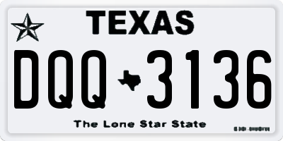 TX license plate DQQ3136