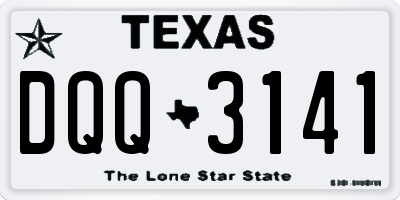TX license plate DQQ3141