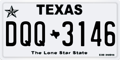 TX license plate DQQ3146