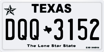 TX license plate DQQ3152