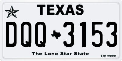 TX license plate DQQ3153