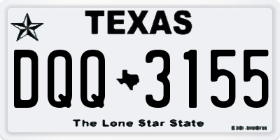 TX license plate DQQ3155