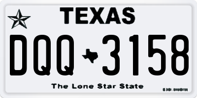 TX license plate DQQ3158