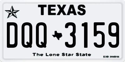 TX license plate DQQ3159