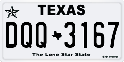 TX license plate DQQ3167