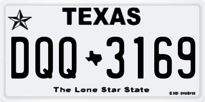 TX license plate DQQ3169