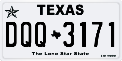 TX license plate DQQ3171