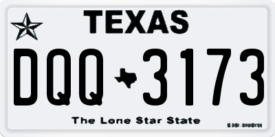 TX license plate DQQ3173