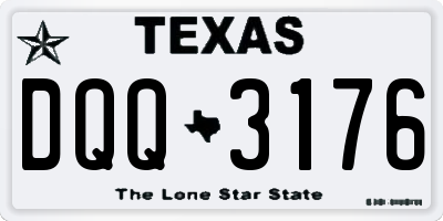 TX license plate DQQ3176