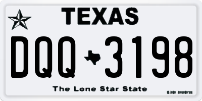 TX license plate DQQ3198