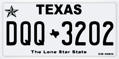 TX license plate DQQ3202