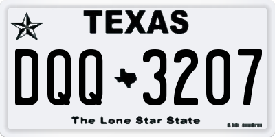 TX license plate DQQ3207