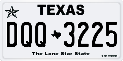 TX license plate DQQ3225
